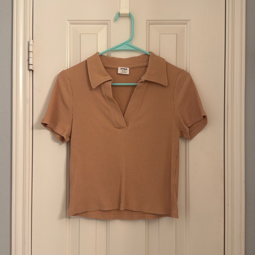 Cotton On ribbed collared tee